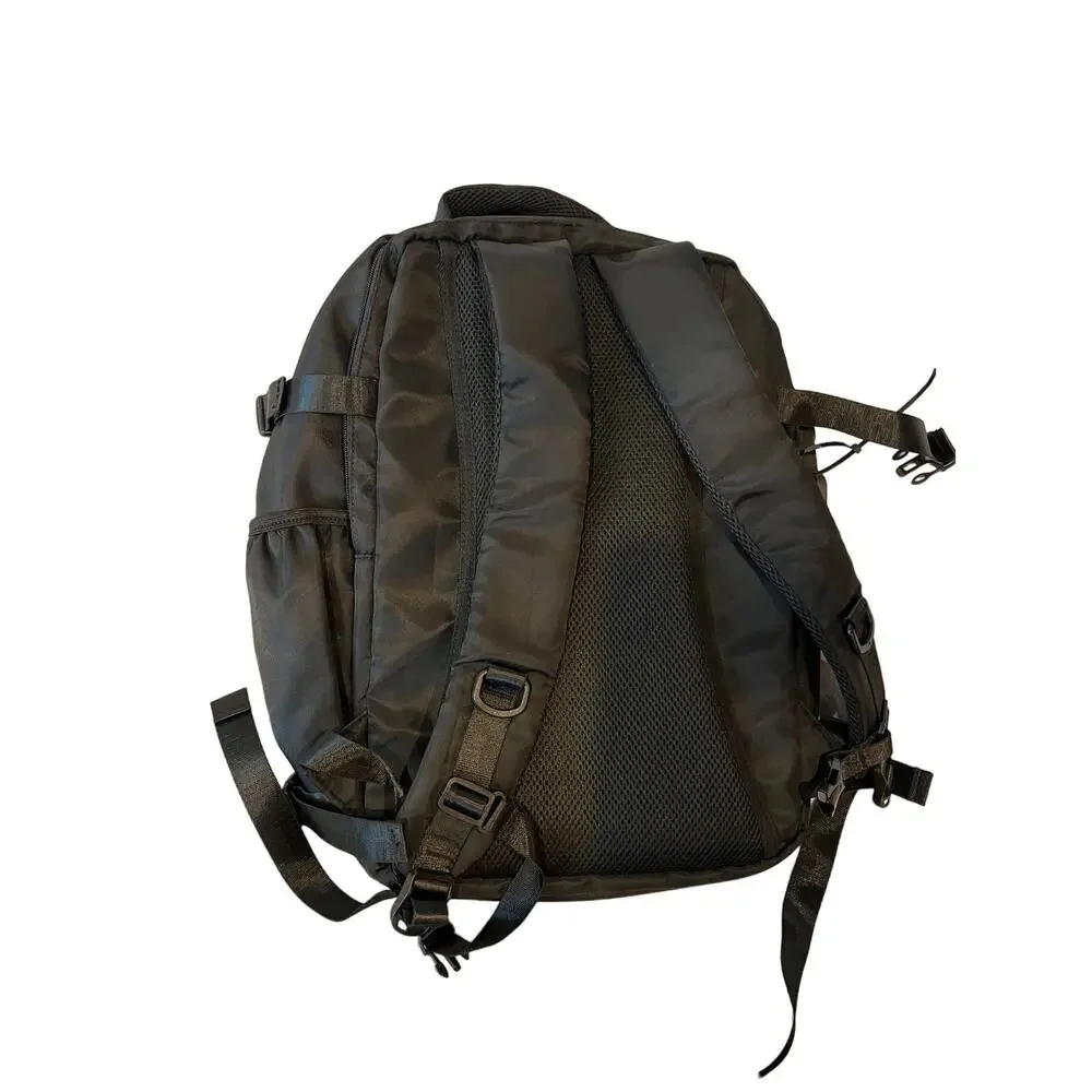 Clamshell Black Padded Computer Backpack - Picture 2 of 5